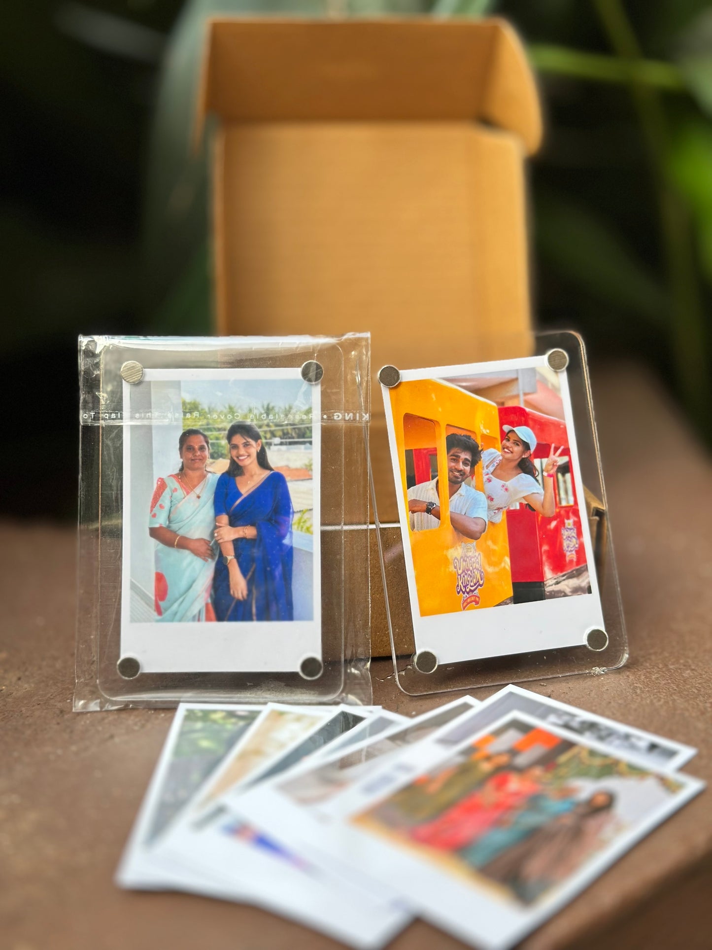 Polaroid fridge magnet hamper
