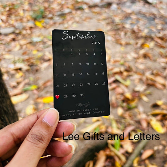 Calendar Wallet card